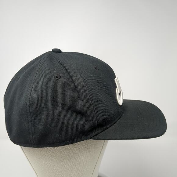 Nike Swoosh Snapback Hat Black One Size Embroidered Logo Adjustable - Picture 5 of 10